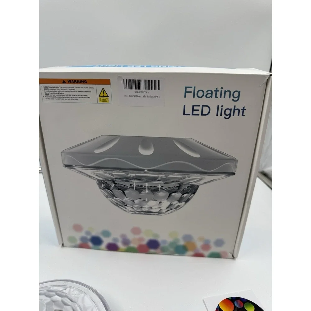 Floating Pool Lights, Lights for Inground Pools with 6 Dynamic 4 Pack No Remote